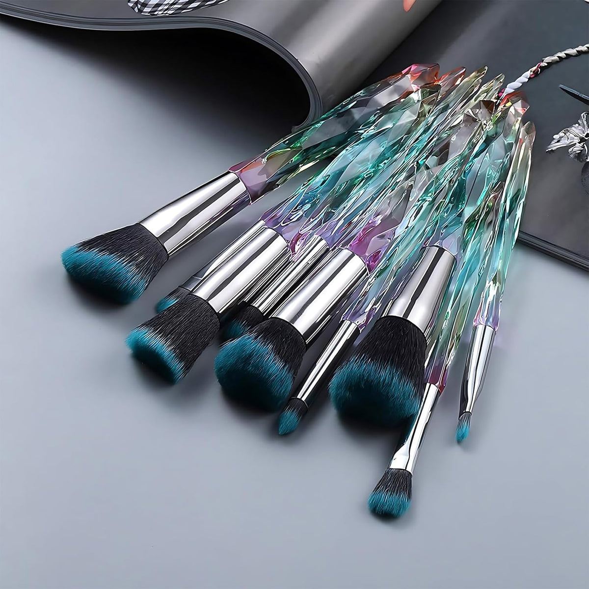 Makeup Brushes, 10PCS Crystal Makeup Brush Set for Girls Make Up