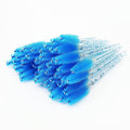 Glitter Spoolies Eyelash Brush Mascara Wands, Crystal Blue - 100PCS