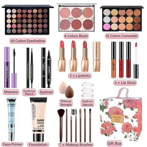 Makeup Essentials Kit-Complete Makeup Set for Women & Beginners 