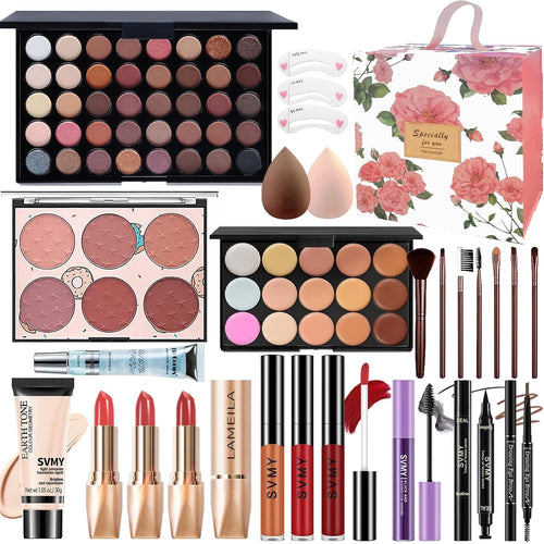 Makeup Essentials Kit-Complete Makeup Set for Women & Beginners 