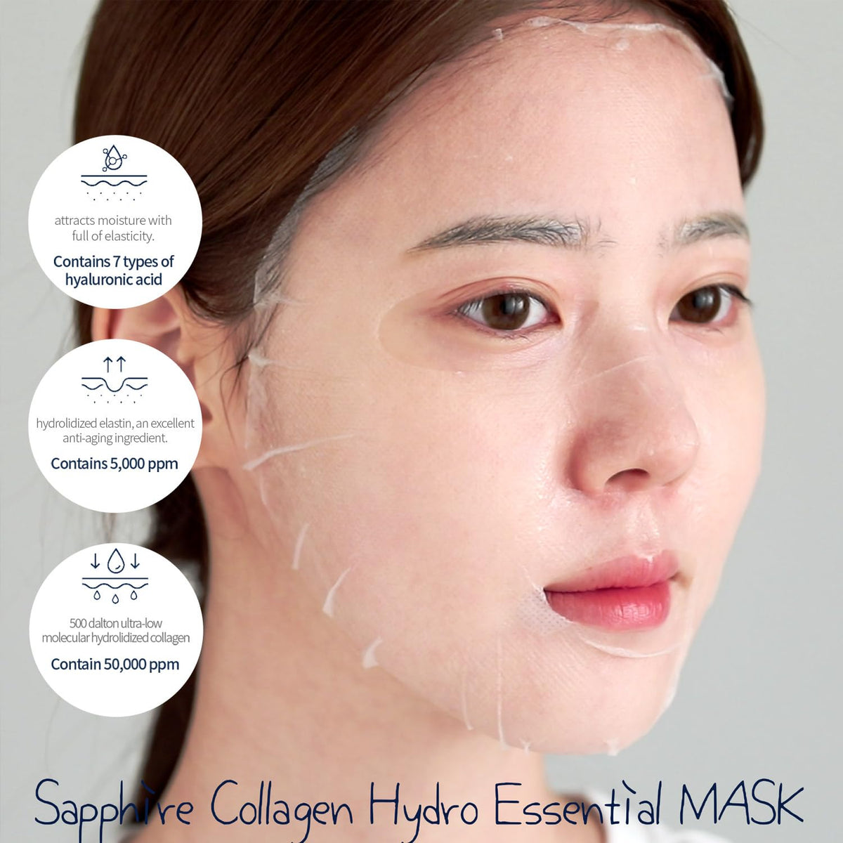 Sapphire Collagen Hydro Face Masks-10 Pack