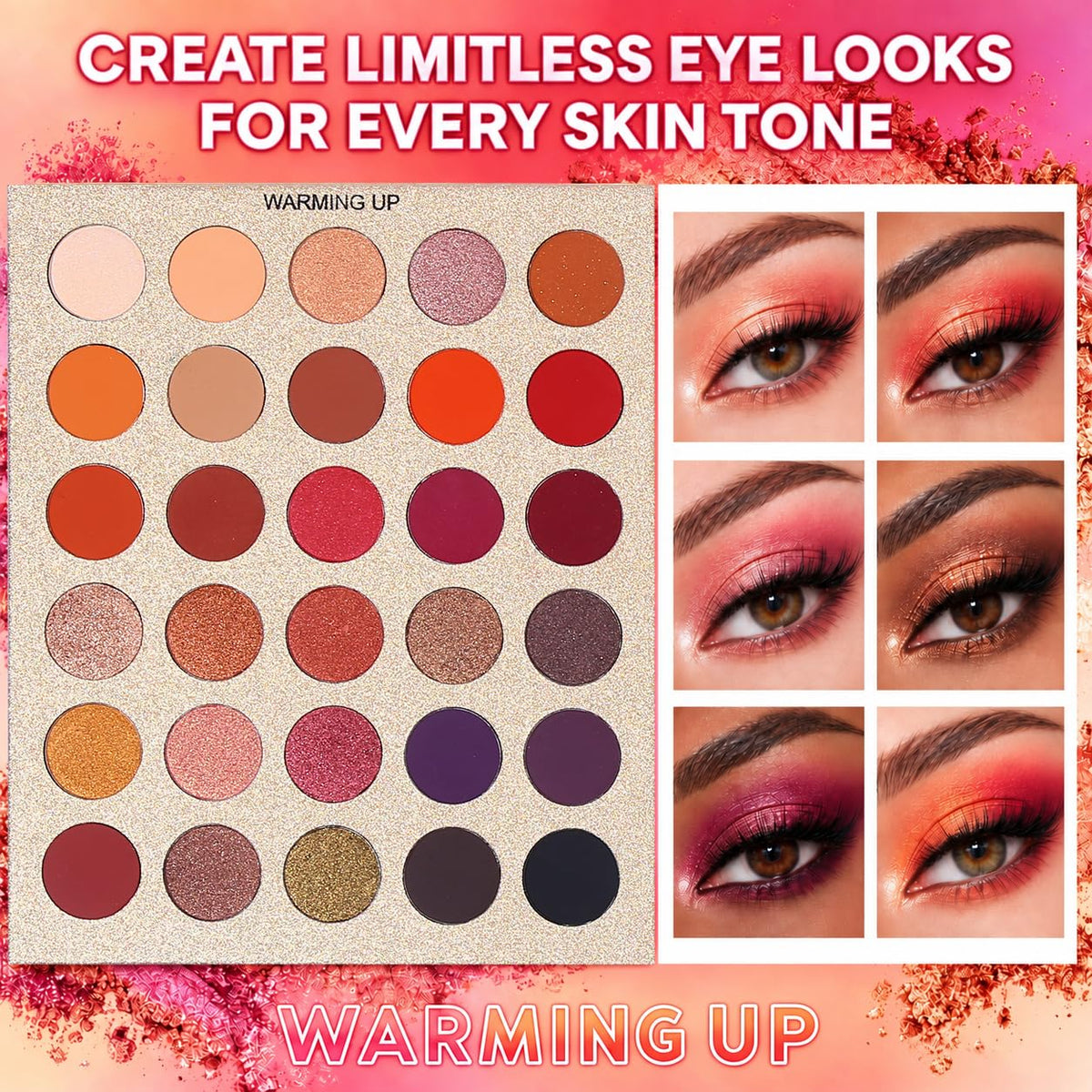 Professional 86 Colors Eyeshadow Palette with 15Pcs Makeup Brushes Set Matte Glitter Long Lasting Highly Pigmented Waterproof Contour Blush Powder Highlighter All in One