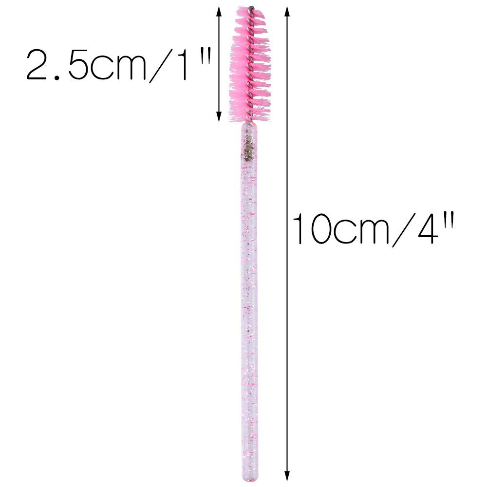 100-Piece Disposable Mascara & Eyelash Spoolie Wands