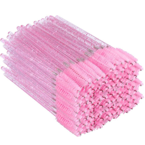 100-Piece Disposable Mascara & Eyelash Spoolie Wands