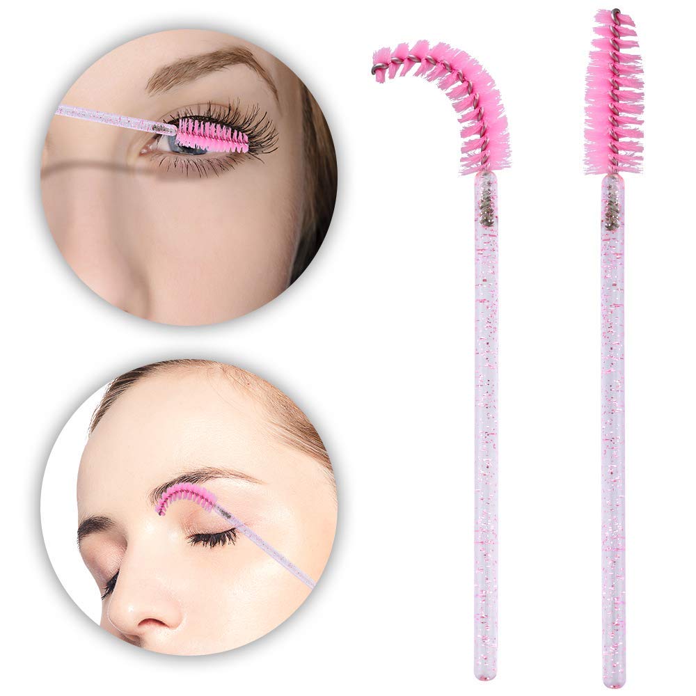 100-Piece Disposable Mascara & Eyelash Spoolie Wands