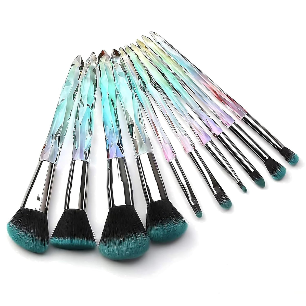 Makeup Brushes, 10PCS Crystal Makeup Brush Set for Girls Make Up