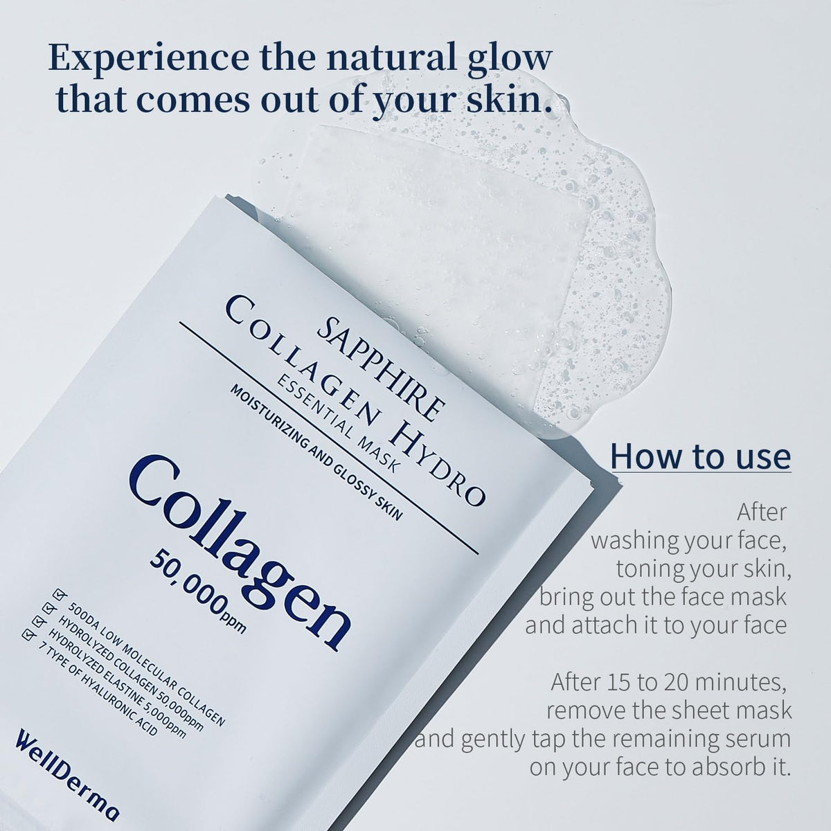 Sapphire Collagen Hydro Face Masks-10 Pack