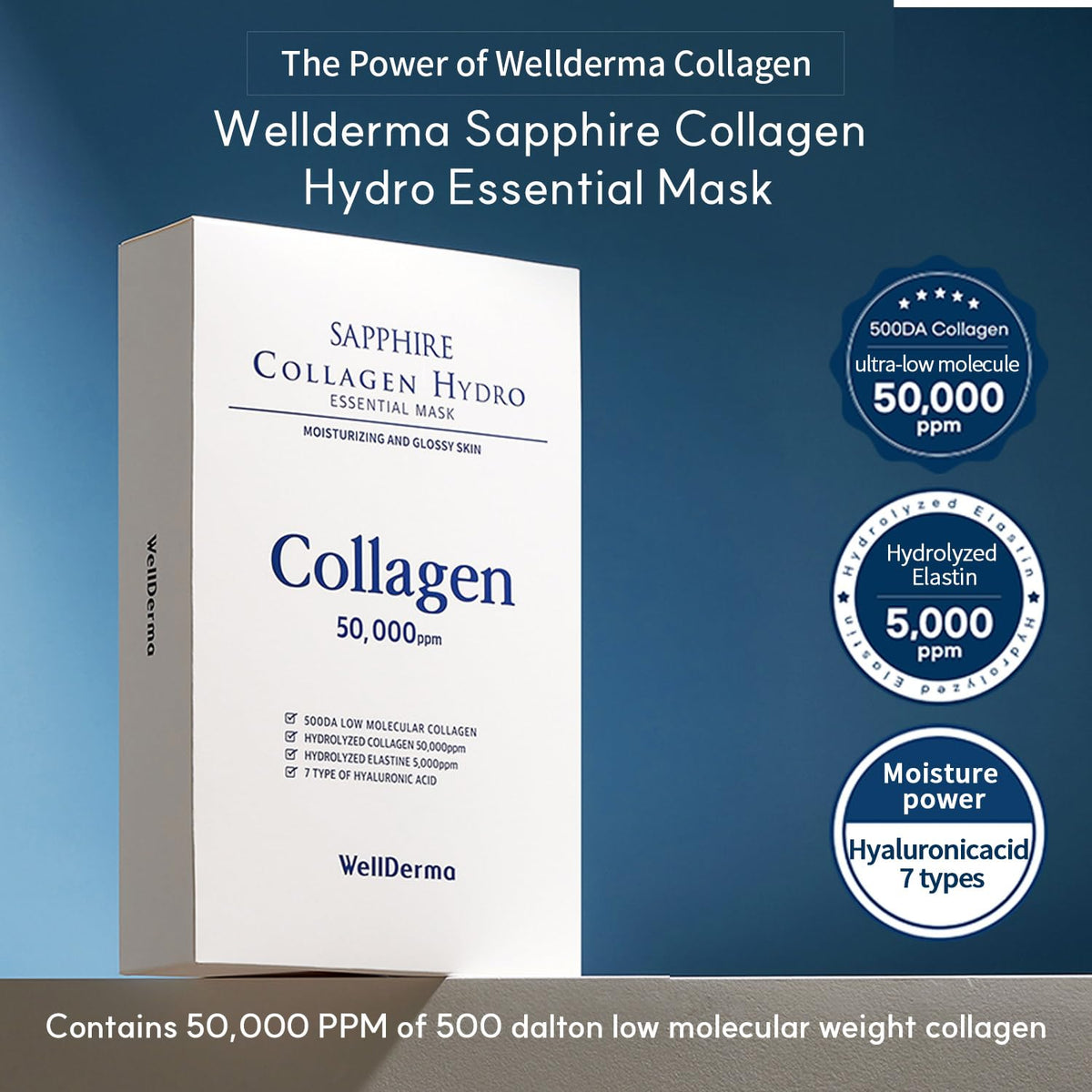 Sapphire Collagen Hydro Face Masks-10 Pack