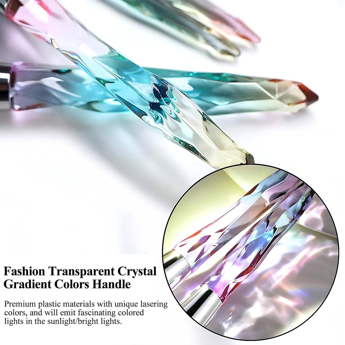 Makeup Brushes, 10PCS Crystal Makeup Brush Set for Girls Make Up