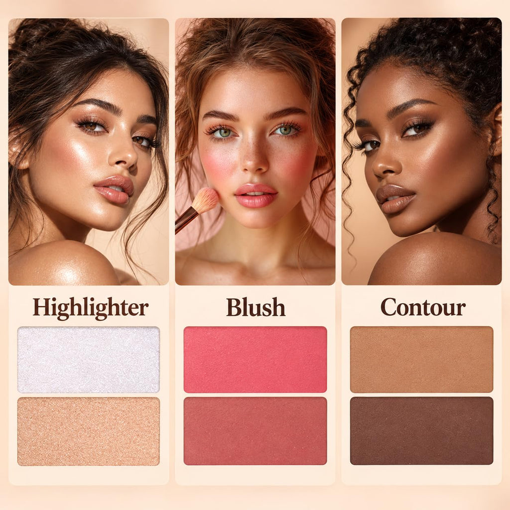 Professional 86 Colors Eyeshadow Palette with 15Pcs Makeup Brushes Set Matte Glitter Long Lasting Highly Pigmented Waterproof Contour Blush Powder Highlighter All in One